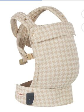 Beige Houndstooth Carrier - Neutral Cream
